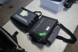 BridgeTech VB10 portable IP probe in carry case, Tandberg TT4010 streamer probe in carry case.