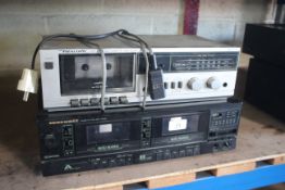 Marantz SD385 twin cassette tape deck, Realistic SCT-35 stereo cassette tape deck.