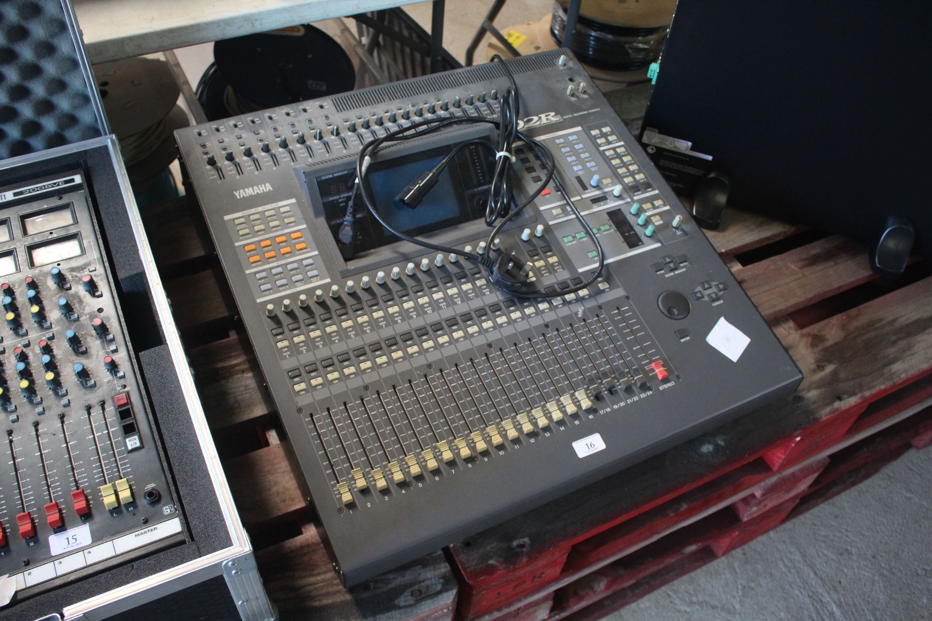Yamaha 02R digital recording console.