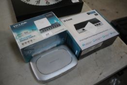 TP-Link TLSG108 8 port gigabit desktop switch (unused), D-Link DGS-110-08P 8 port gigabit desktop