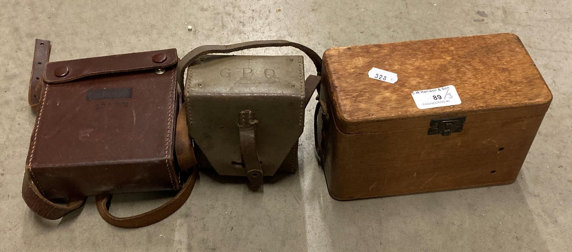 Three items - a Prior 22643 microscope in wooden case and two assorted vintage volt testers (CWH - Image 5 of 5