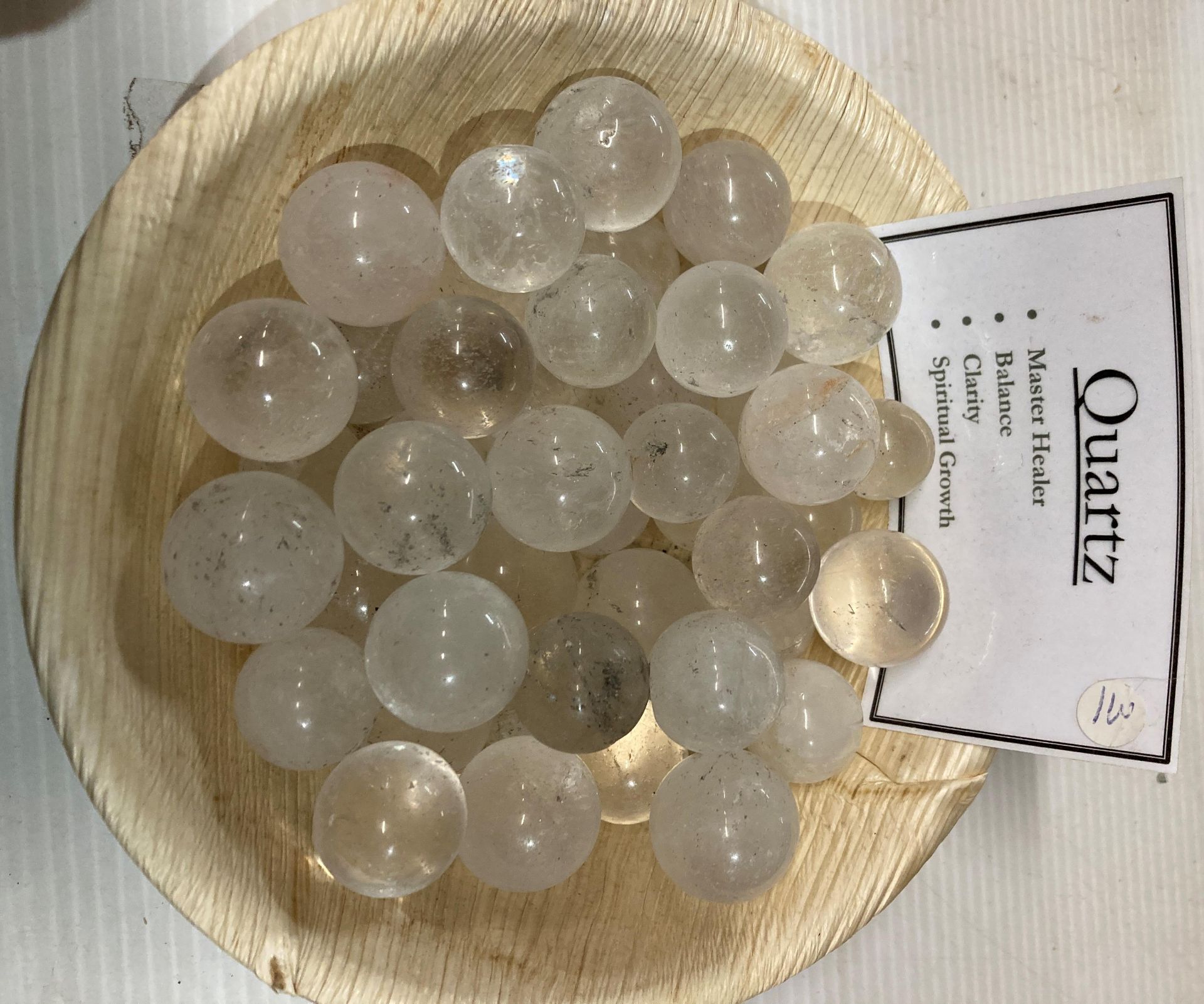 Contents to bowl - quantity of Quartz polished tumblestones