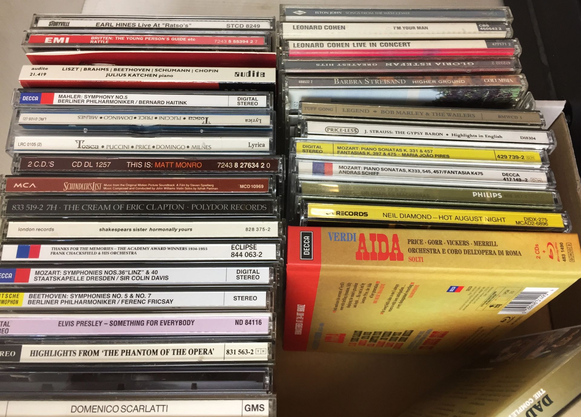 Six items being a tray containing forty-five CDs classical and pop including Leonard Cohen, Elvis, - Image 5 of 5
