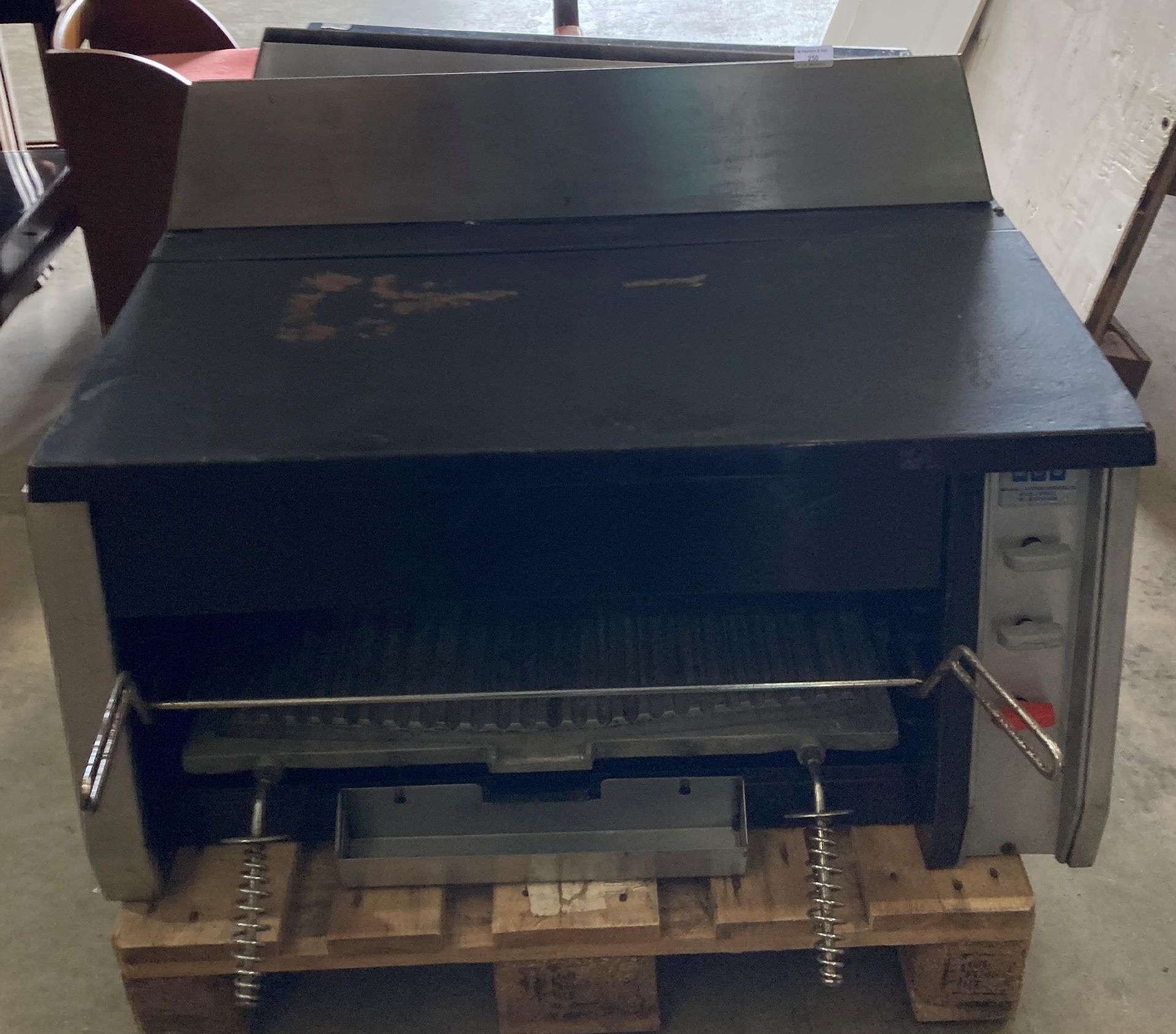 A commercial catering wall mounted gas grill, model R72,