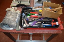 *Various Kitchen Tools Including Cleaver, Knives, Chainmail Apron, etc.