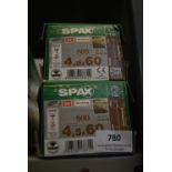 *2x Spax T20 4.5x60 Decking Screws 500pk