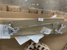 *Bathroom glass shelf (with fixings) 50cm wide & 12cm deep