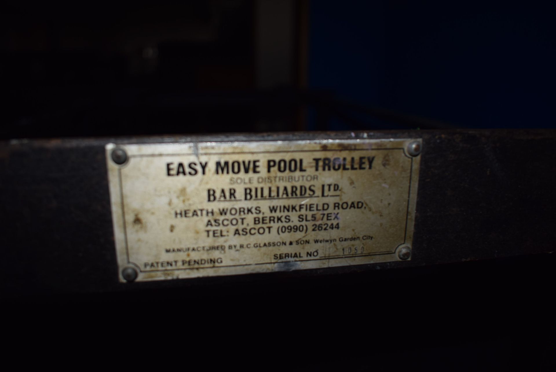 *Easy Move Pool Table Trolley - Image 2 of 2