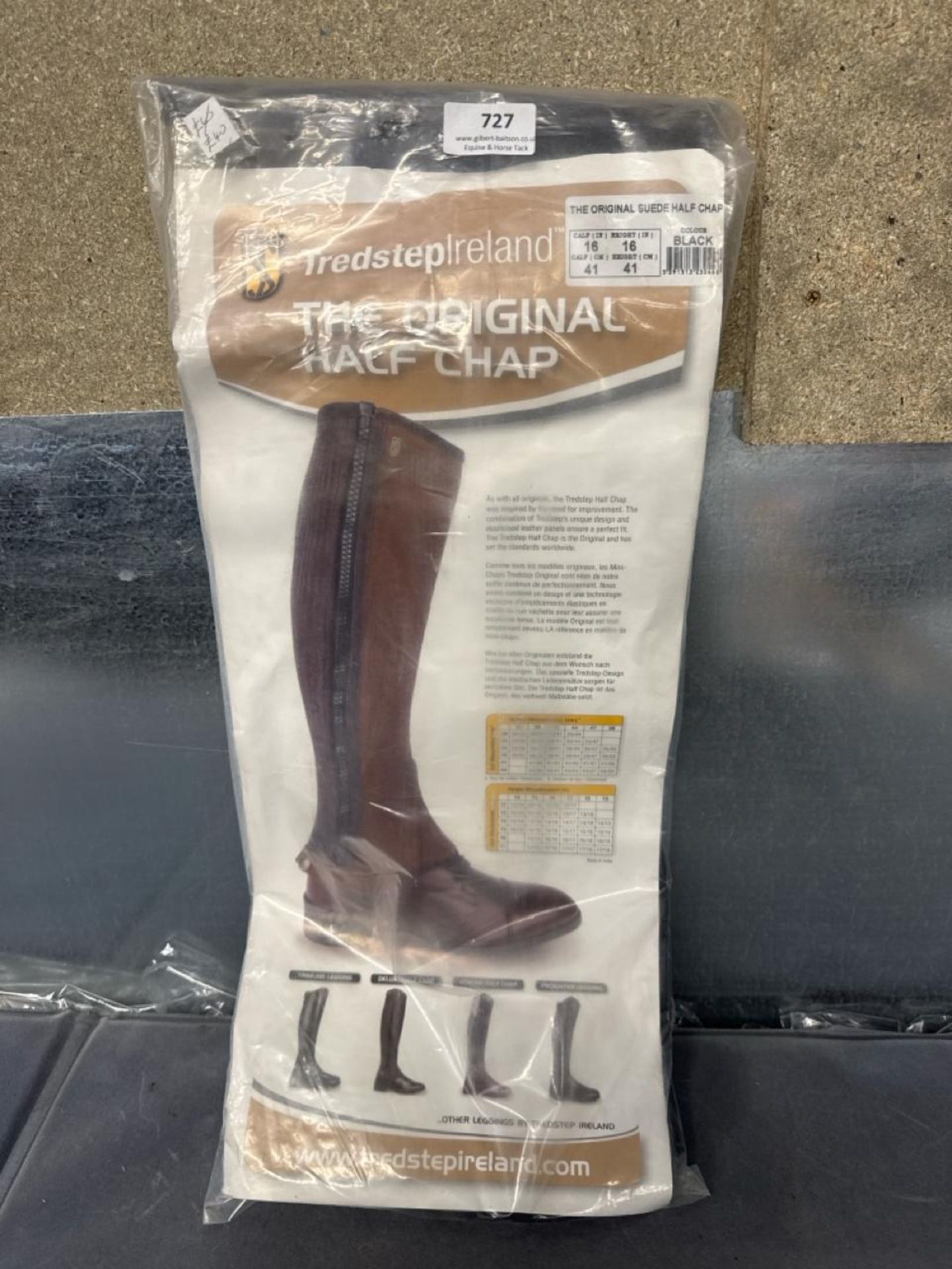 Demi-chaps Tredstep Ireland Femme - Noir - Mollet 16 - Cuir - Neuves