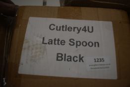 *Box of ~500 Black Metal Latte Spoons