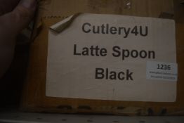 *Box of ~500 Black Metal Latte Spoons