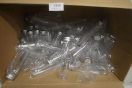 *Quantity of 14cm Clear Test Tubes with Silver Lids