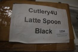 *Box of ~500 Black Metal Latte Spoons