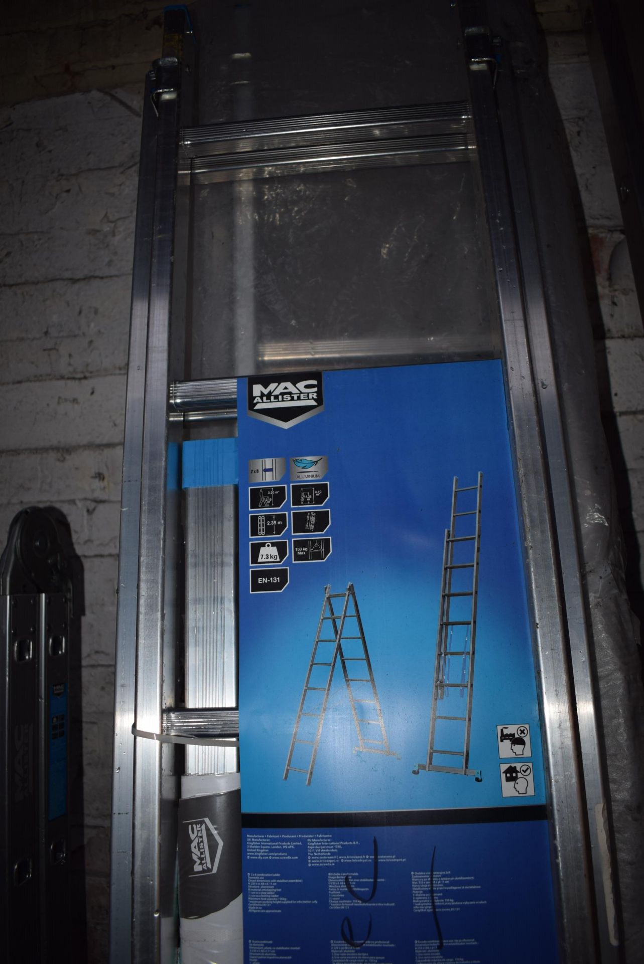 *MacAllister 2x8 Aluminium Combination Ladder