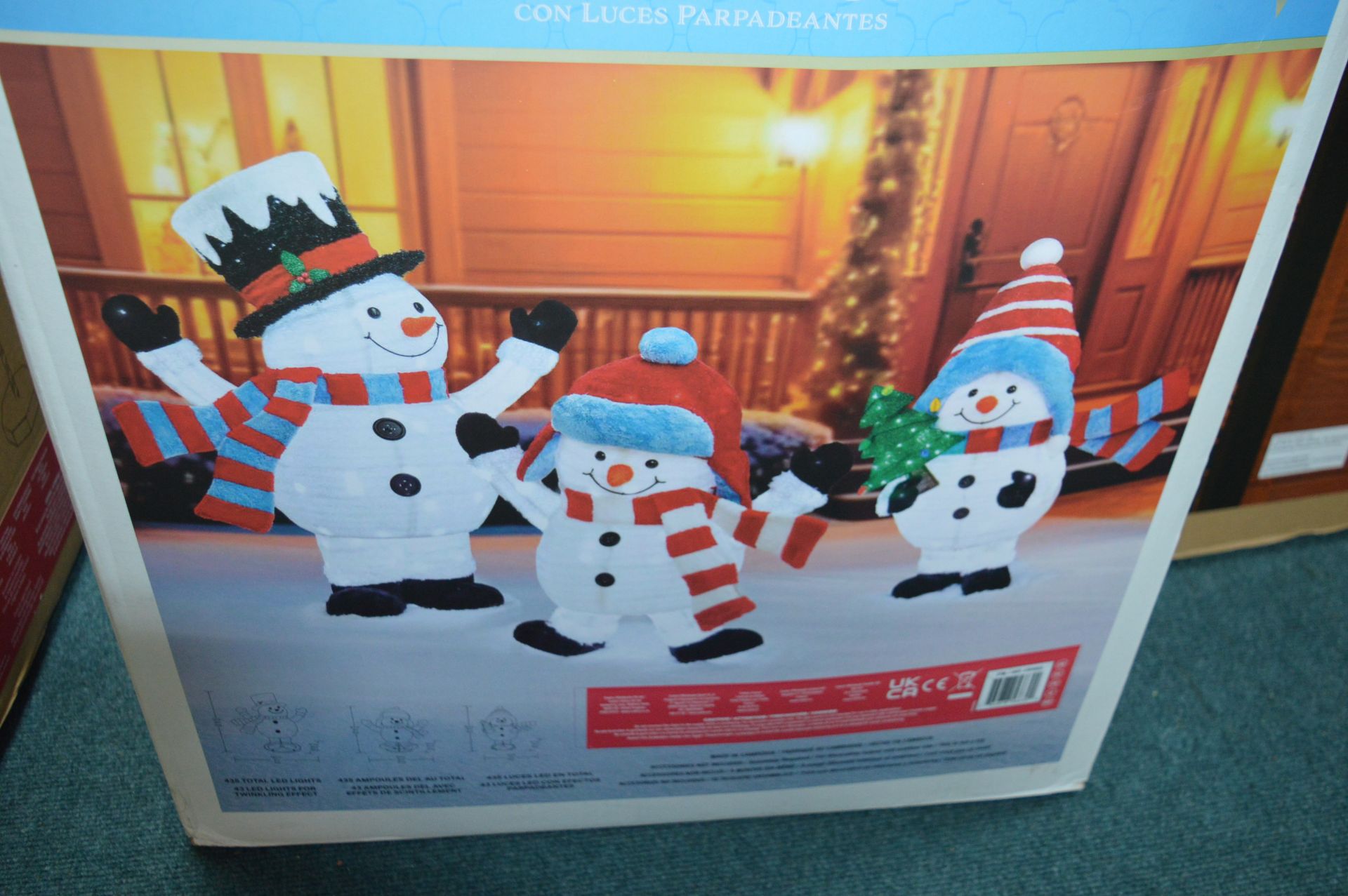 *3pc Christmas Snowman Family with Twinkle Lights (boxed)