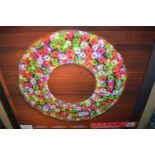*36” Christmas Ornament Wreath with LED Lights