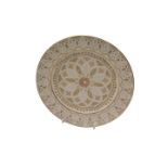 An early 20thC Belleek Pink Lace pattern side plate, second period mark, 17.5cm diameter.