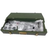 A Red Army Vodka novelty gun shaped decanter, with hand grenade stopper and glasses, lacking