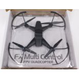 An FX multi-control FPV radio control quadcopter, boxed.