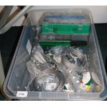 A quantity of Hawser wire, together with crimps, clamps, hooks, turn buckles, D shackles, etc.,