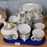 A Wedgwood Home Eden part tea set, to include plates, cups, bowl, teapot. (1 tray)