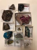 Geological Specimens from Africa, Chrysocolla, Renierite, Kolwezite, Beryl etc