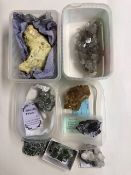 Geological Specimens from Europe, Sulphar (Teneriffe), Zincite (Poland), Halite (Poland), Barite (