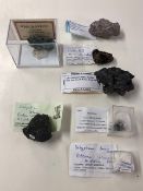Collection or rock and mineral specimens from Australia to include Iodyrite, Brochantite, Stolzite