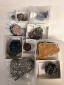 Geological specimens from Africa and Madagascar, Almandine, Smithsonite, Spinel, Dioptase,