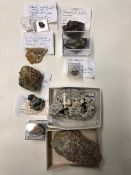 Geological specimens from Ireland and Wales, Smokey quartz with topaz, Co Down N Ireland, Green