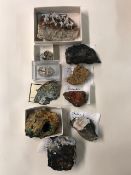 Geological Specimens from Scotland and Ireland, Wavellite, County Cork, Chalazite, Co Antrim,