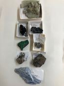 Geological specimens from Russia, Fluorite, Ilvaite, Vivianite, Murmanite, Yuksporite,