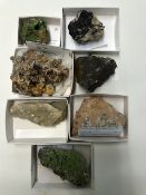 Geological specimens from Wales, Pyomorphite, Vale of Tovy, Wavellite, Gower , South Wales, Quartz ,