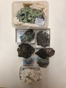 Geological specimens from America (USA), Wavellite, Osarizawaite, Siegenite, Vanadinite, Zincite