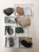 Geological specimens from the USA and Canada, Neptunite, Titanite, Stilbite, Apatitein calcite,