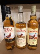 Famous Grouse Scotch Whiskey, 1 x 75cl bottle and 2 x 70cl bottles