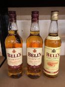 Bells Scotch Whiskey 3 x 70cl bottles