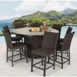 1 AGIO MCKENZY 9 PIECE HIGH DINING FIRE CHAT SET RRP Â£2399