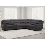 1 GILMAN CREEK JUSTIN GREY FABRIC POWER RECLINING SECTIONAL SOFA RRP Â£1999 (MISSING 1 CORNER UNIT)