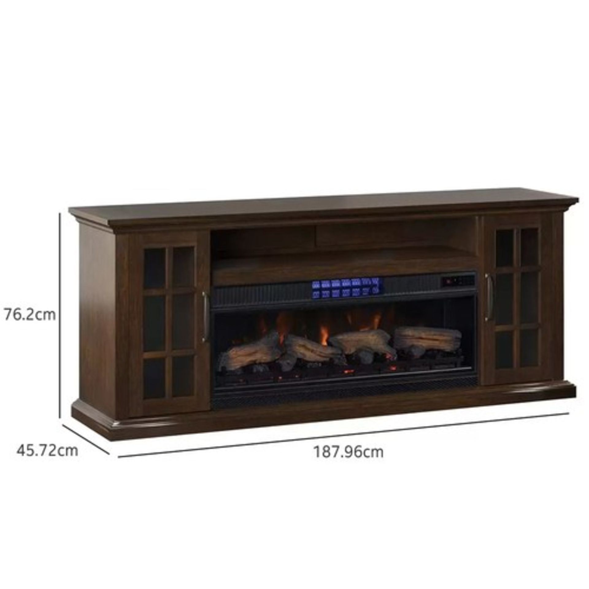 1 TRESANTI MAYSON MEDIA MANTEL WITH CLASSICFLAME COOLGLOW 2-IN-1 ELECTRIC FIREPLACE AND FAN [H76 X