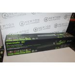 1 BOXED GREENWORKS 24V 61CM CORDLESS BRUSHLESS HEDGE TRIMMER + 24V (2AH) BATTERY & CHARGER RRP Â£
