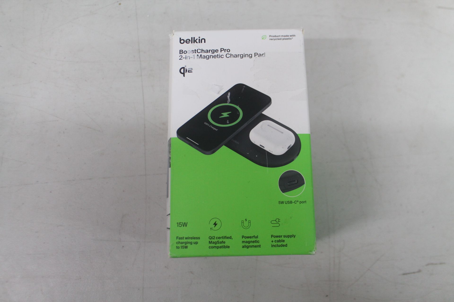 1 BOXED BELKIN BOOSTCHARGE PRO 2 IN 1 MAGNETIC CHARGING PAD RRP Â£99.99
