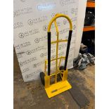 1 YELLOW HAND TRUCK RRP Â£99 (BENT WHEEL)