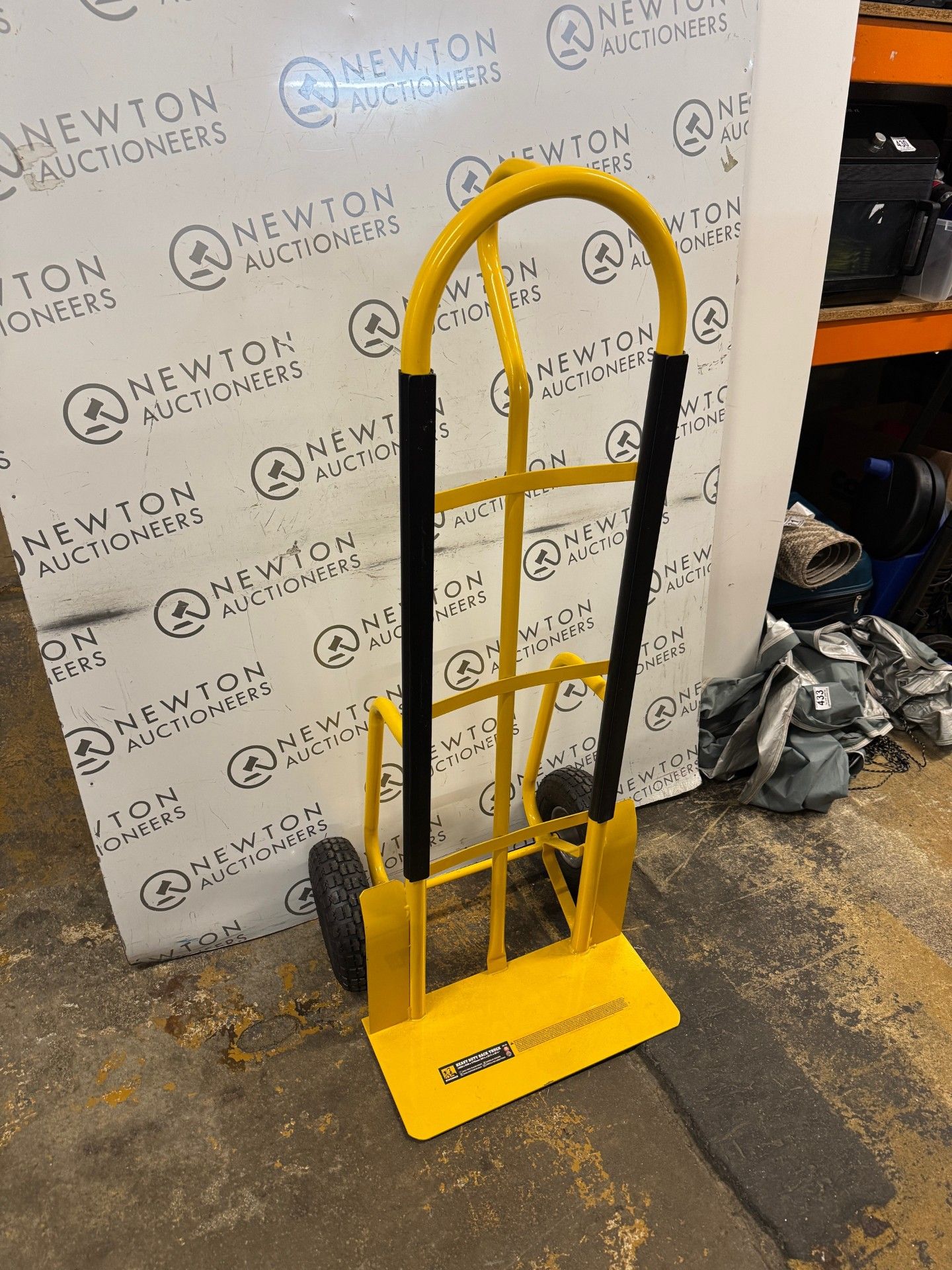 1 YELLOW HAND TRUCK RRP Â£99 (BENT WHEEL)