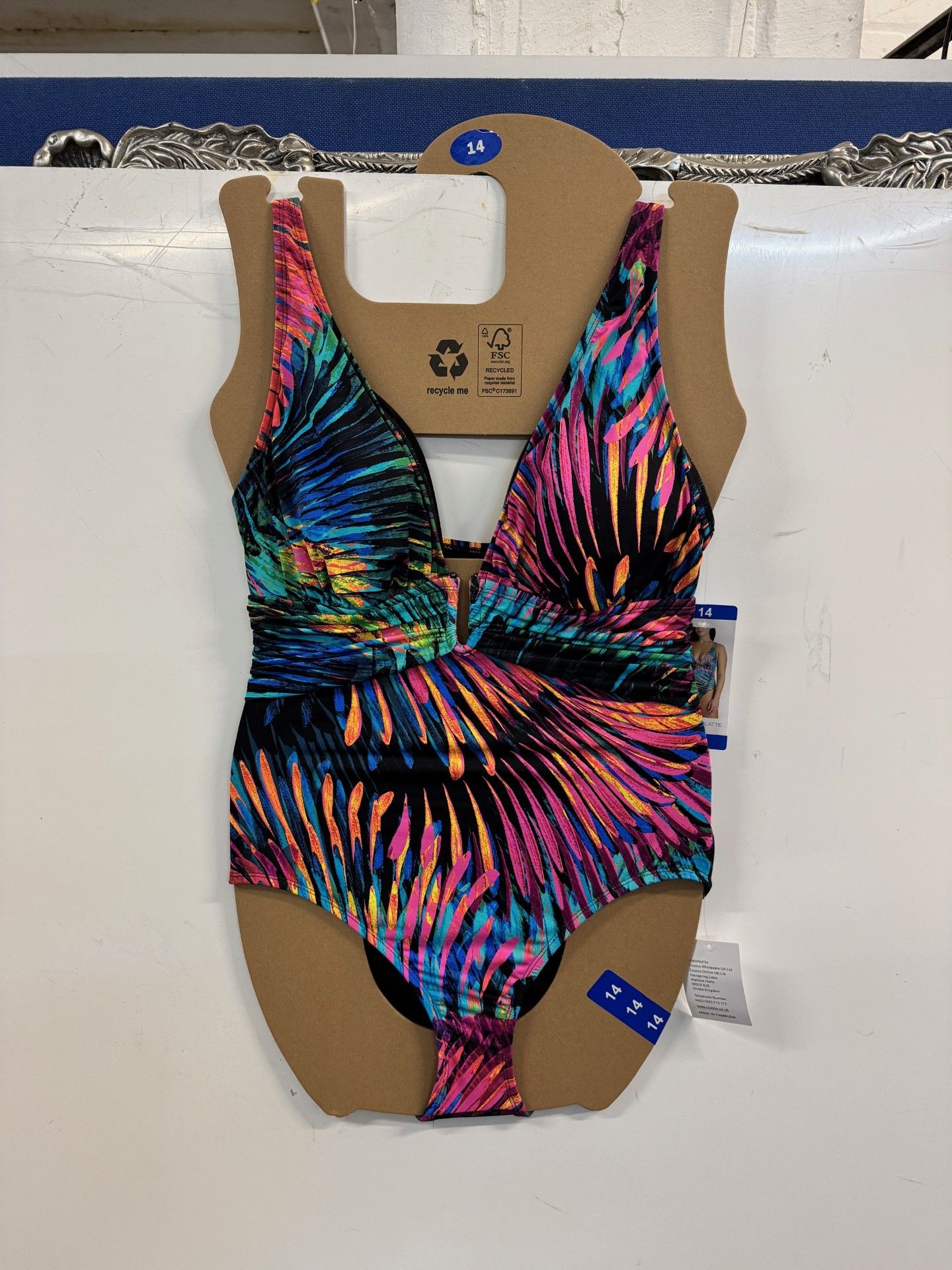 1 ROD BEATTIE LADIES BLEU SWIMSUIT IN TROPICAL SIZE 14 RRP Â£19