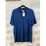 1 MENS FARAH POLO T-SHIRT IN BLUE SIZE L RRP Â£19