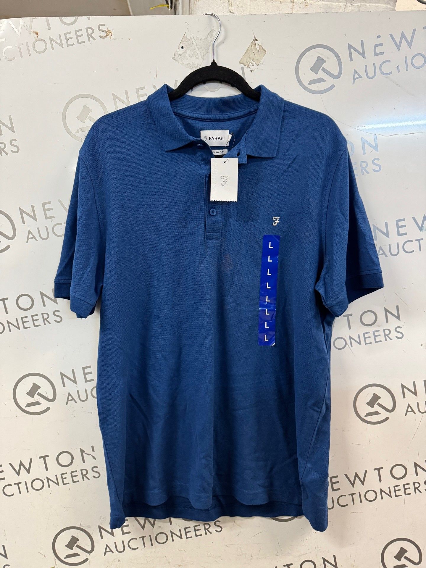 1 MENS FARAH POLO T-SHIRT IN BLUE SIZE L RRP Â£19