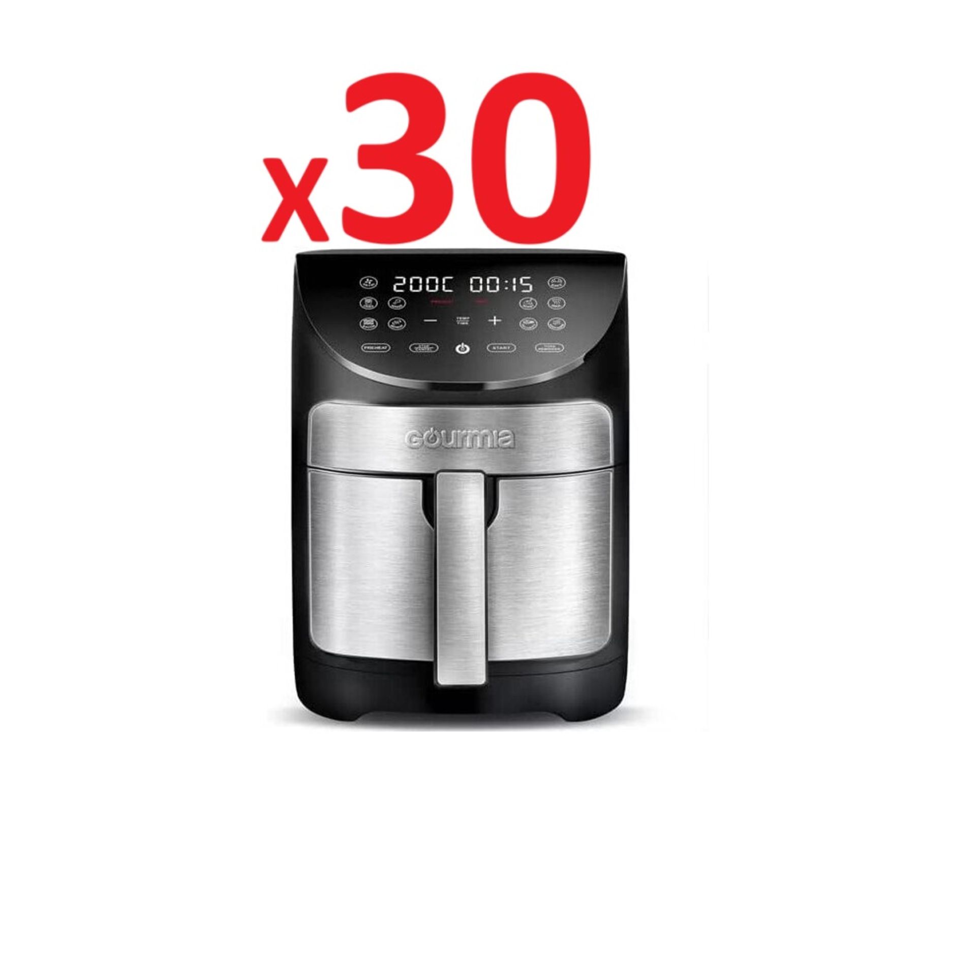 1 JOBLOT OF 30 GOURMIA 6.7L DIGITAL AIR FRYERS RRP Â£1499