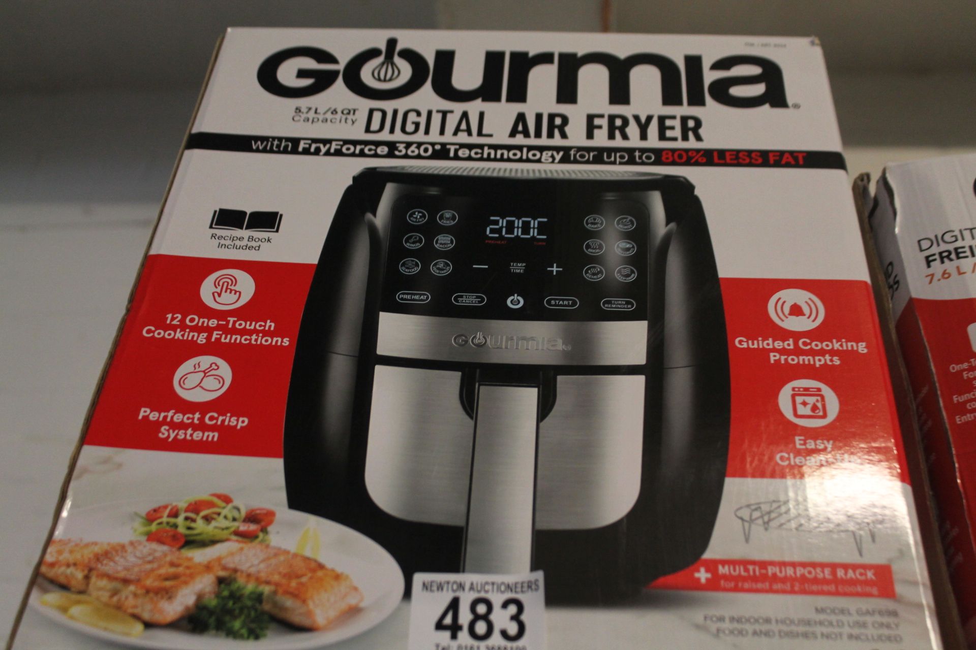 1 BOXED GOURMIA 5.7L DIGITAL AIR FRYER RRP Â£89.99