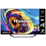 1 HISENSE 58 INCH 58A7HQTUK SMART 4K UHD HDR QLED FREEVIEW TV WITH STAND AND REMOTE RRP Â£599 (